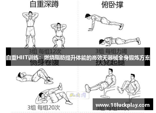 自重HIIT训练：燃烧脂肪提升体能的高效无器械全身锻炼方案